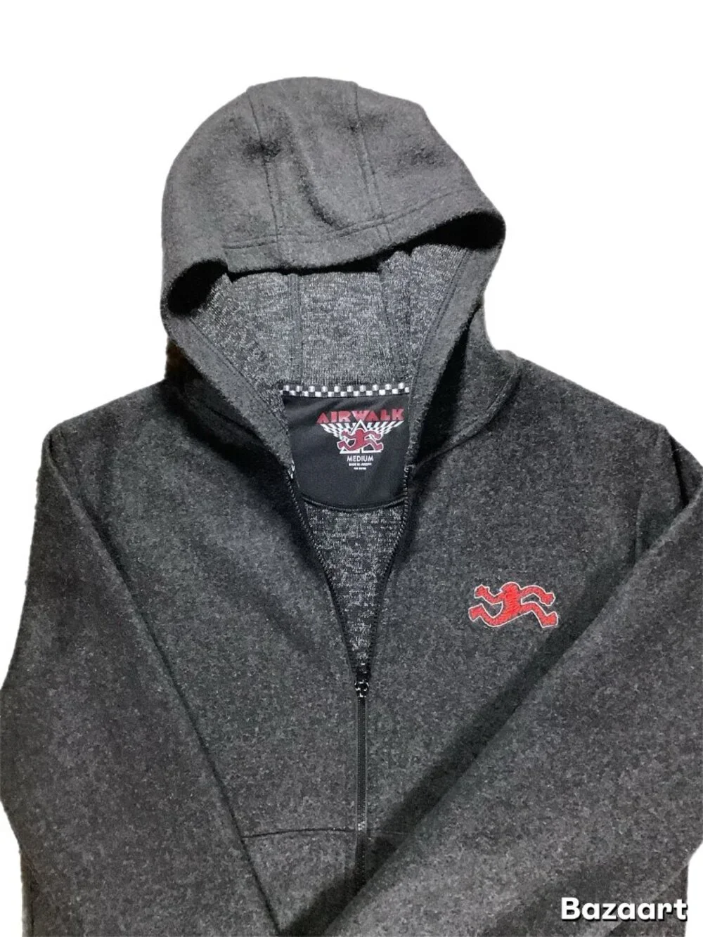 Ariwalk Skater Hooded Jacket Full Zip Dark Gray Men's Size M (210)